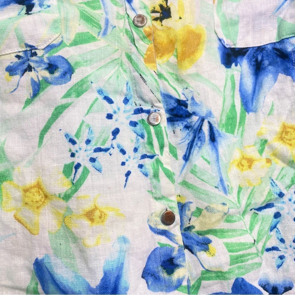 JM Collection Linen Blouse - Picture 4 of 4